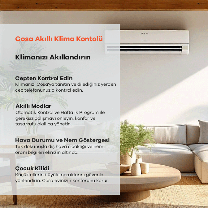 Cosa Akıllı Oda Termostatı Klima Kontrolü