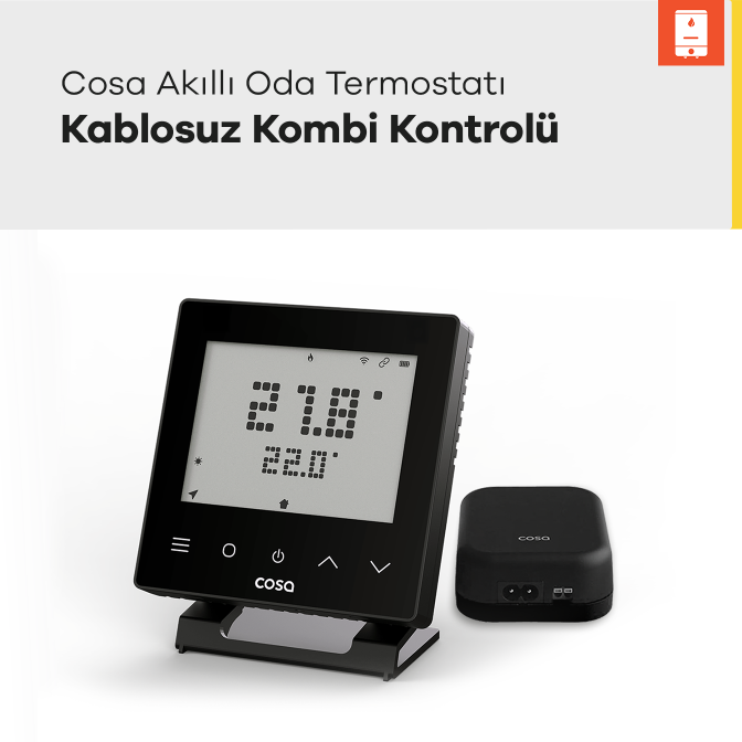 Cosa Akıllı Oda Termostatı Kablosuz Kombi Kontrolü