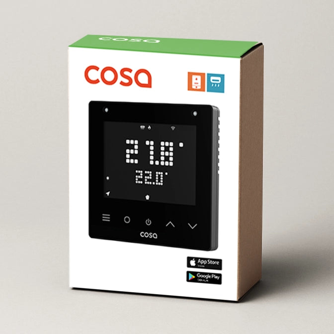 Cosa Akıllı Oda Termostatı Kablolu Kombi ve Klima Kontrolü 230V Kutusu